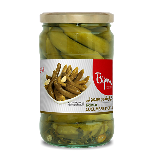 خیارشور معمولی شیشه  680 گرمی