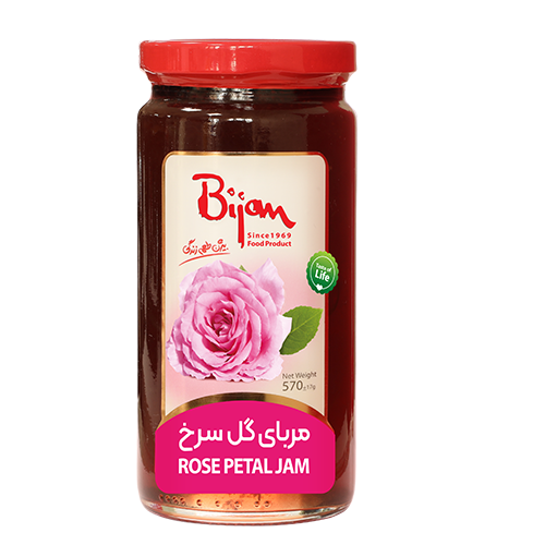 مربا گل سرخ شیشه 570 گرمی 