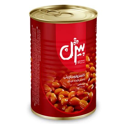 کنسرو لوبیا چیتی با سس گوجه فرنگی 380 گرمی