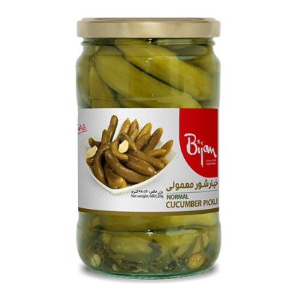 خیارشور معمولی شیشه  680 گرمی
